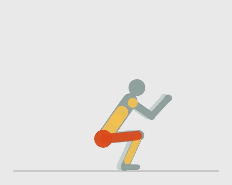 1.5 Rep Bodyweight Squats, start position