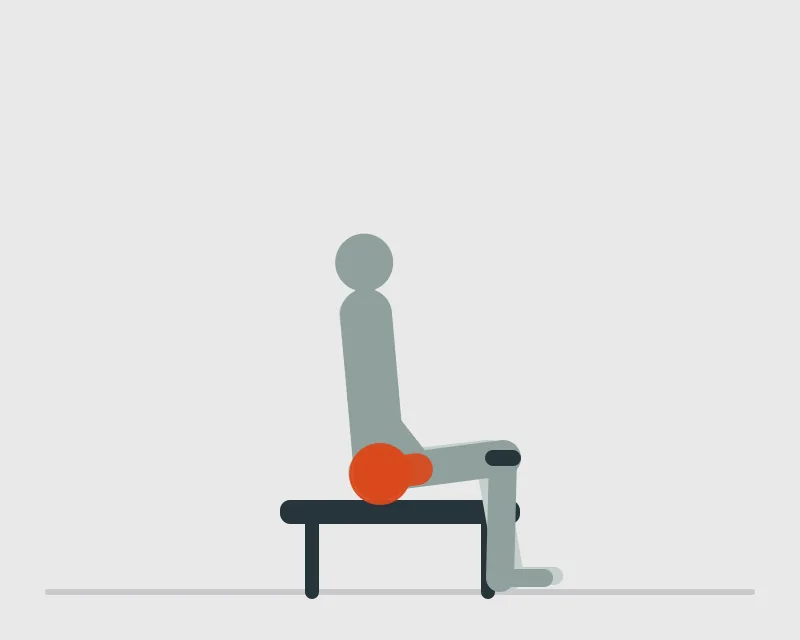 Band Seated Hip Abduction, end position