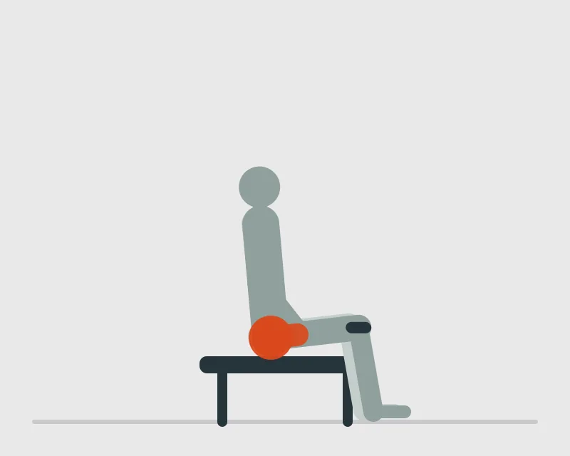 Band Seated Hip Abduction, start position