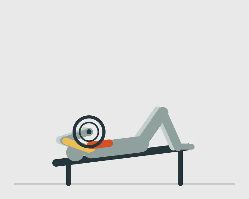 Barbell Declined Bench Press, end position