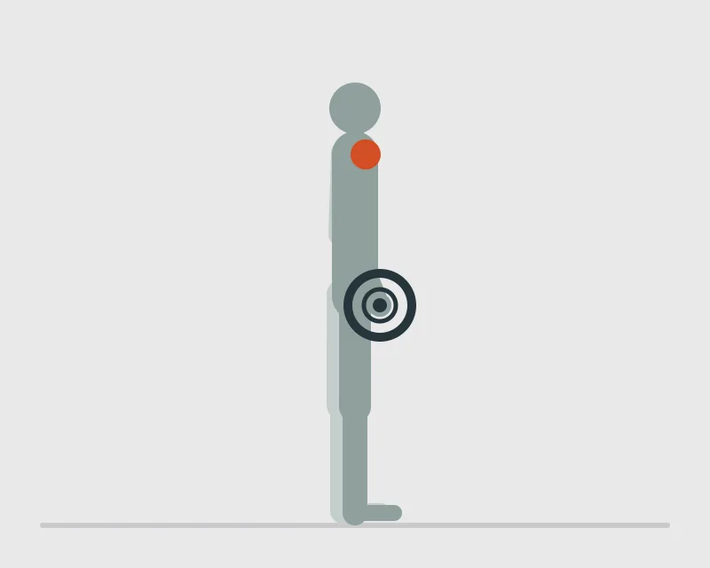 Barbell Front Raise, start position