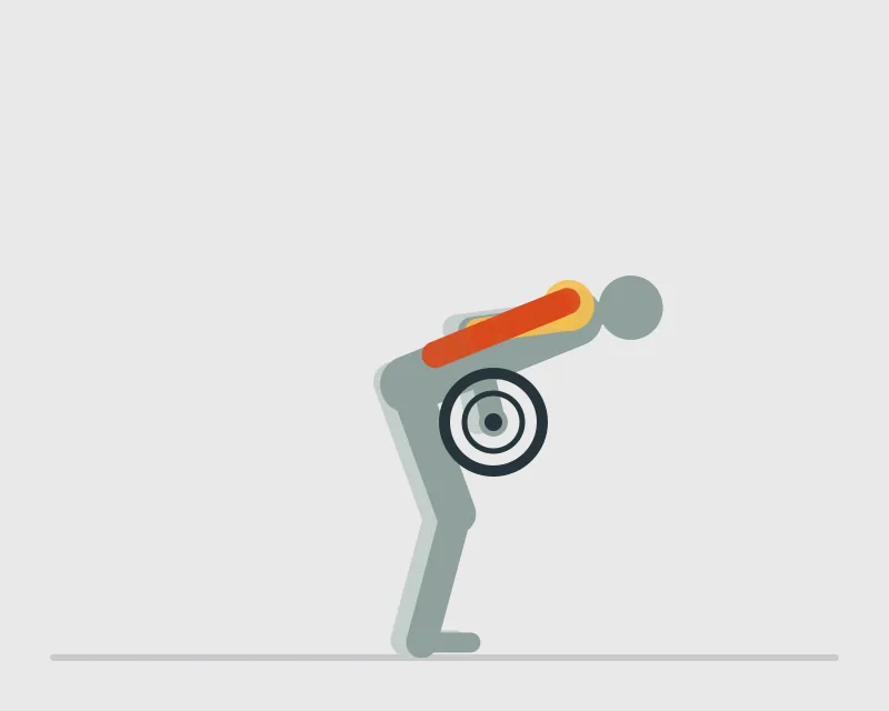 Barbell Row, end position