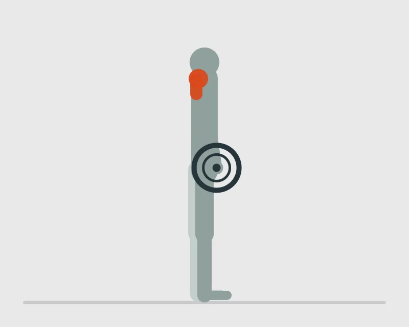 Barbell Shrug, end position