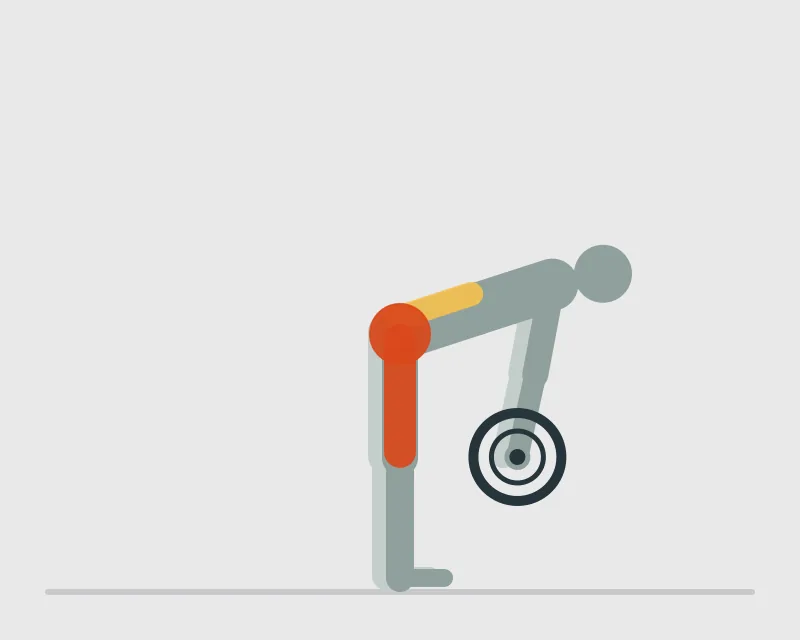 Barbell Stiff-Leg Deadlift, end position