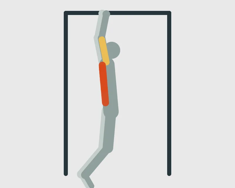 Behind the Neck Pull Up, start position