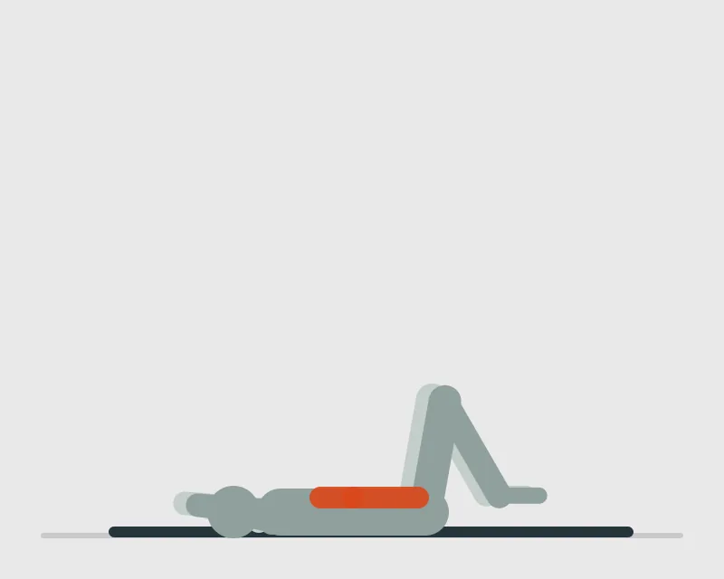 Bent Knee Reverse Crunch, end position