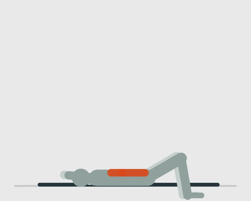 Bent Knee Reverse Crunch, start position
