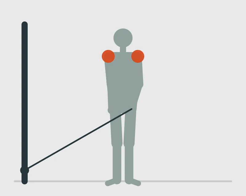 Cable One-Arm Lateral Raise, start position
