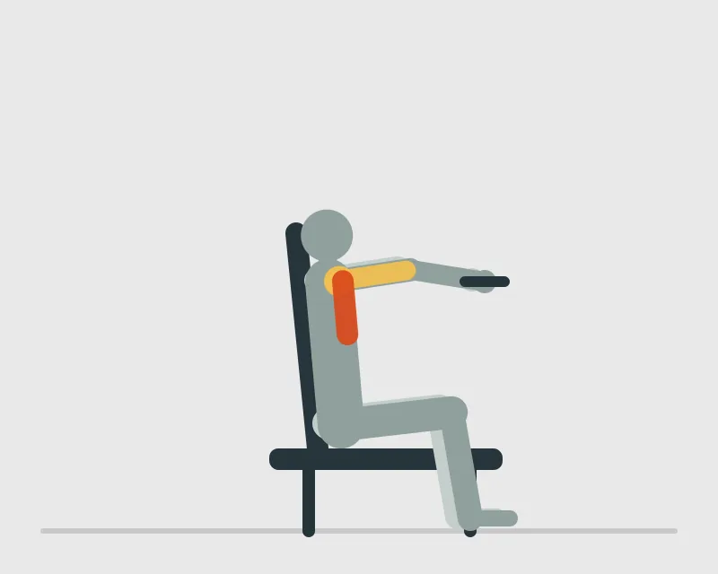 Chest Press Machine, end position