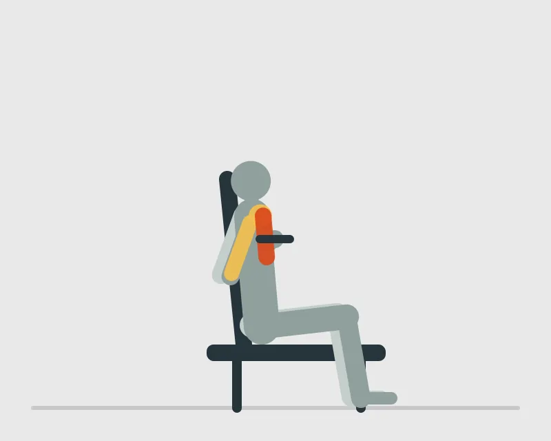 Chest Press Machine, start position
