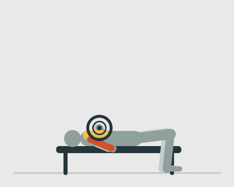 Close Grip Bench Press, end position