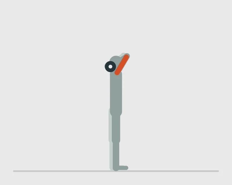 Dumbbell Overhead Triceps Extension, start position