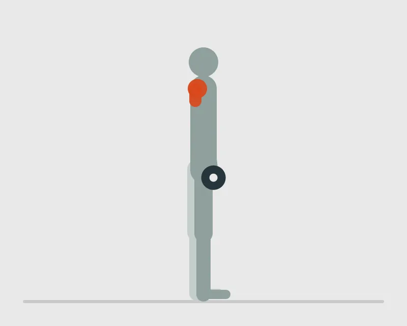 Dumbbell Shrugs, start position