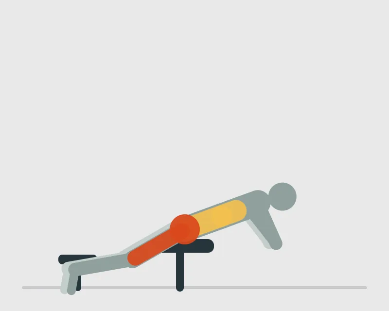 Glute Ham Raise, end position