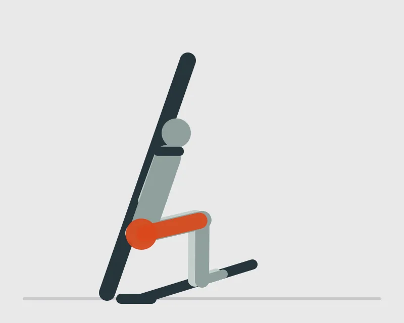 Hack Squat, end position