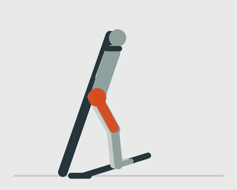 Hack Squat, start position