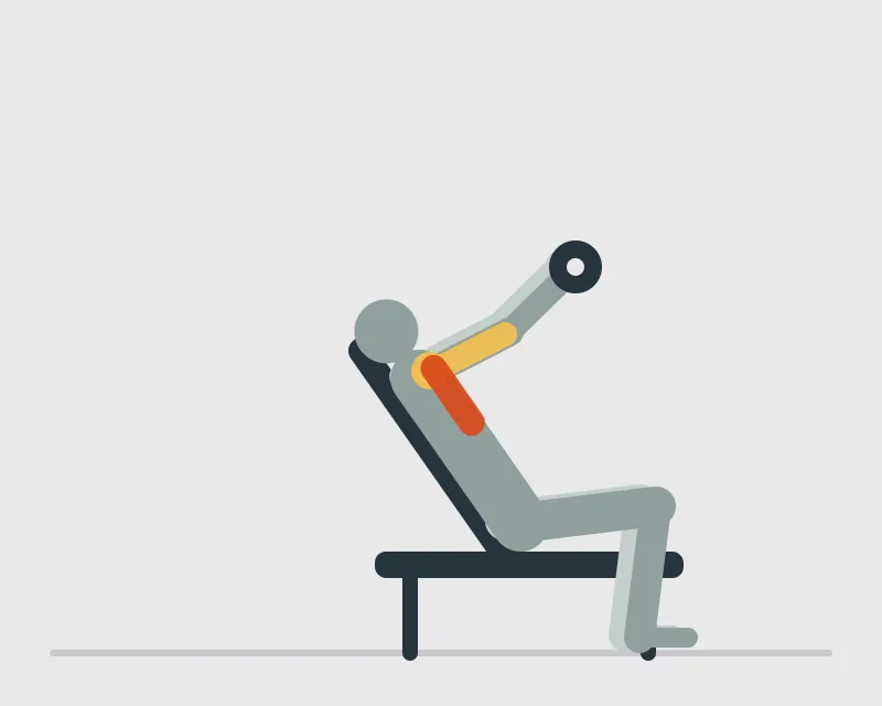 Incline Dumbbell Bench Press, start position