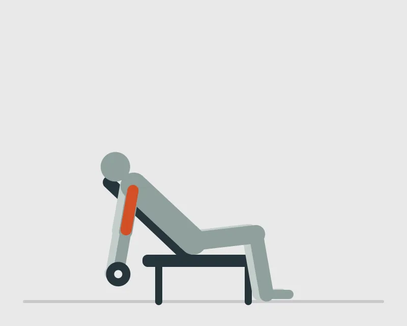 Incline Dumbbell Curl, start position