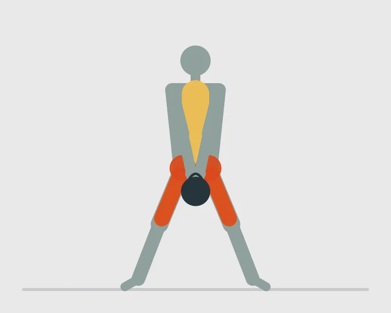 Kettlebell Sumo Deadlift, end position