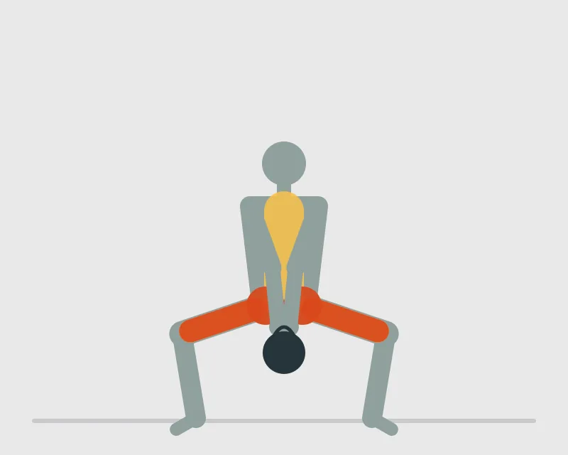 Kettlebell Sumo Deadlift, start position