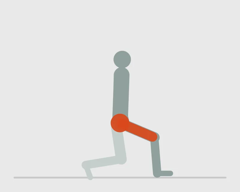 Lunge, end position