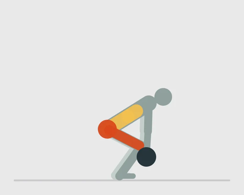 Medicine Ball Deadlift, start position