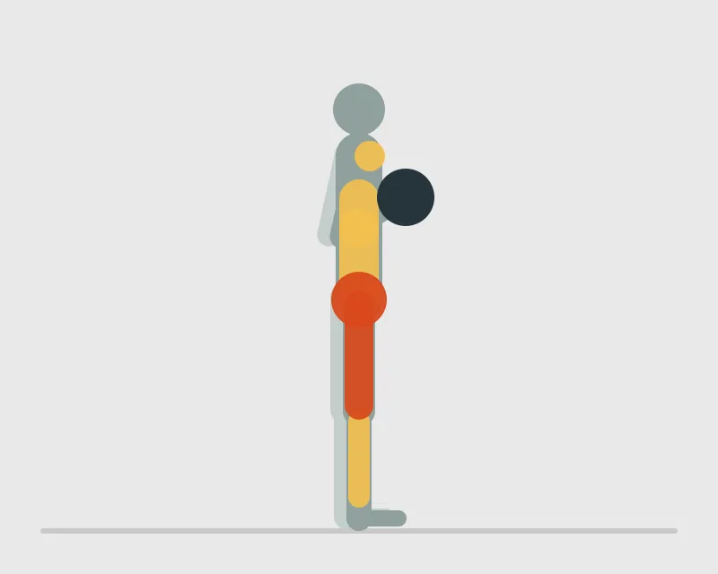 Medicine Ball Squat, start position