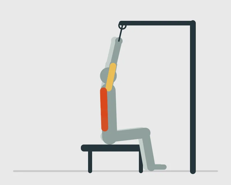 Rope Pulldown, start position
