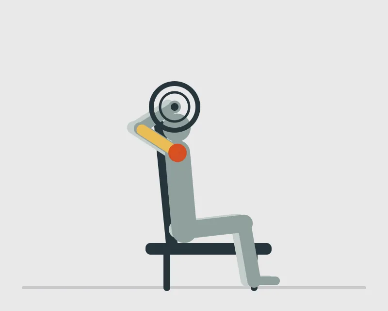 Seated Behind the Neck Barbell Shoulder Press, start position