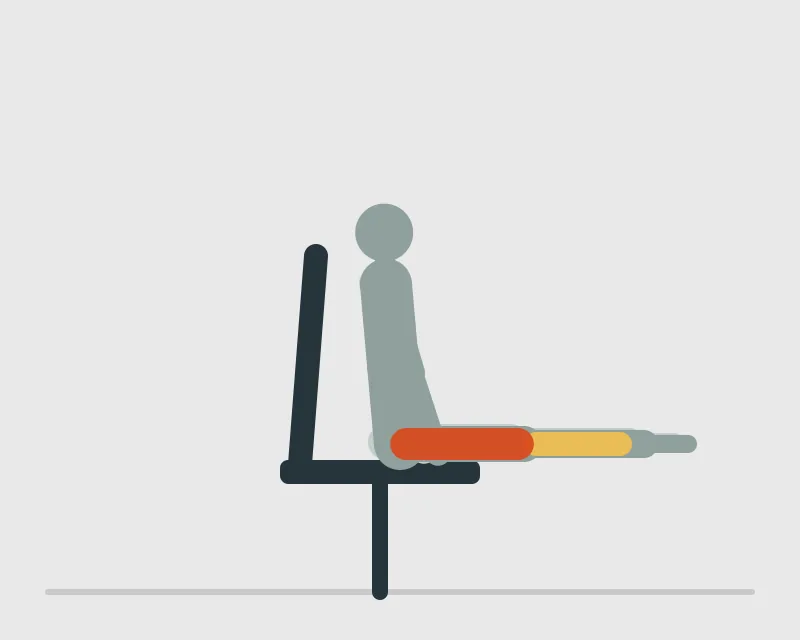 Seated Leg Curl, start position