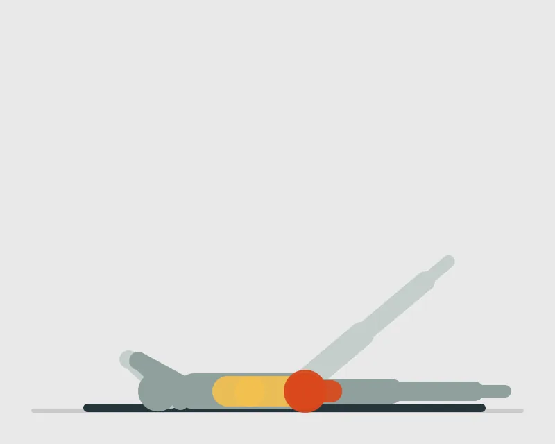 Side Lying Leg Raise, end position