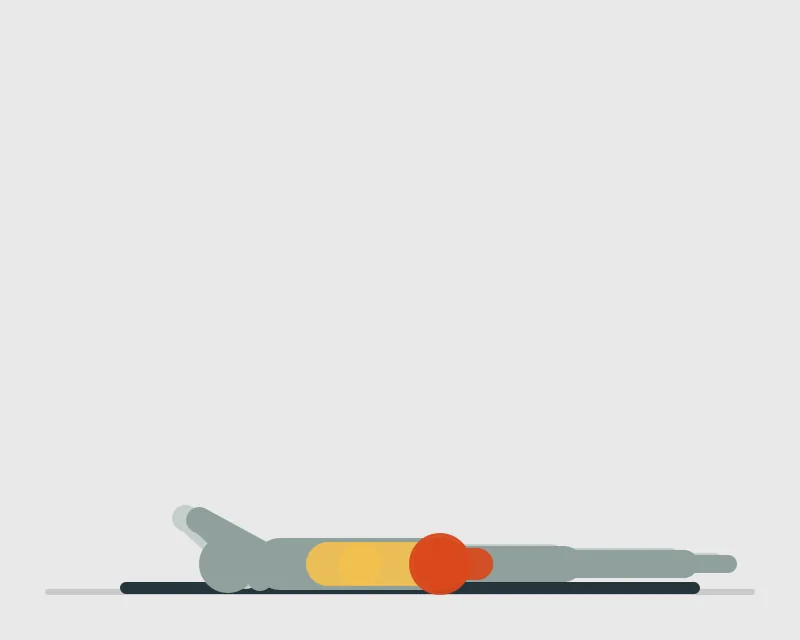 Side Lying Leg Raise, start position
