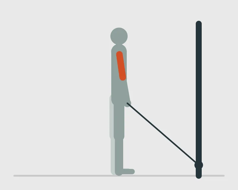 Single-Arm Low Pulley Cable Curl, start position