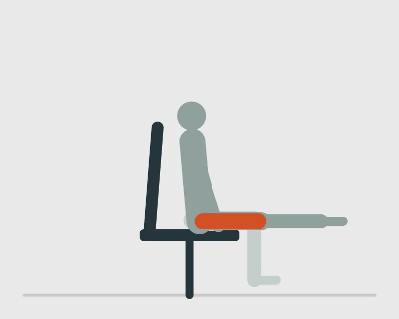 Single Leg Extension, end position