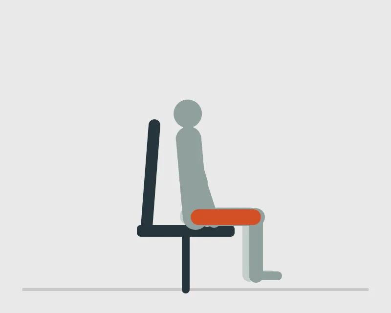 Single Leg Extension, start position
