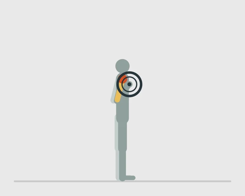 Standing Barbell Shoulder Press, start position