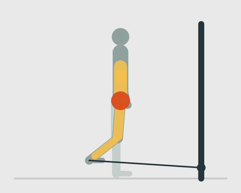 Standing Cable Kickback, end position