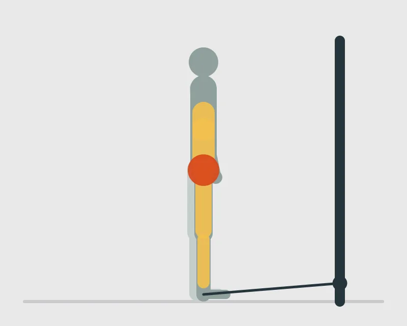 Standing Cable Kickback, start position