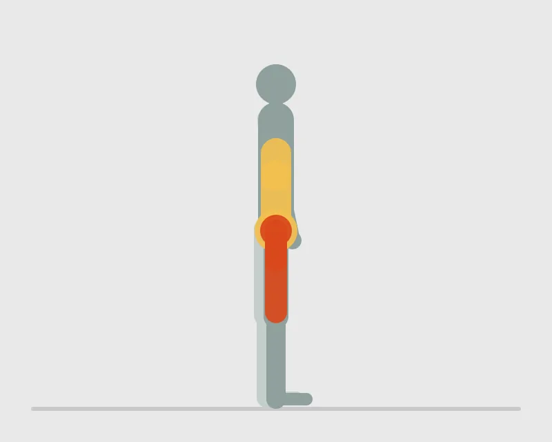 Standing Knee Raise, start position